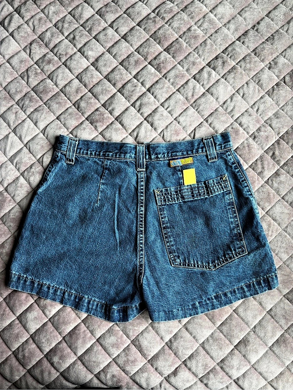JNCO Color Block Denim Jean Shorts Size 7 - Picture 3 of 4